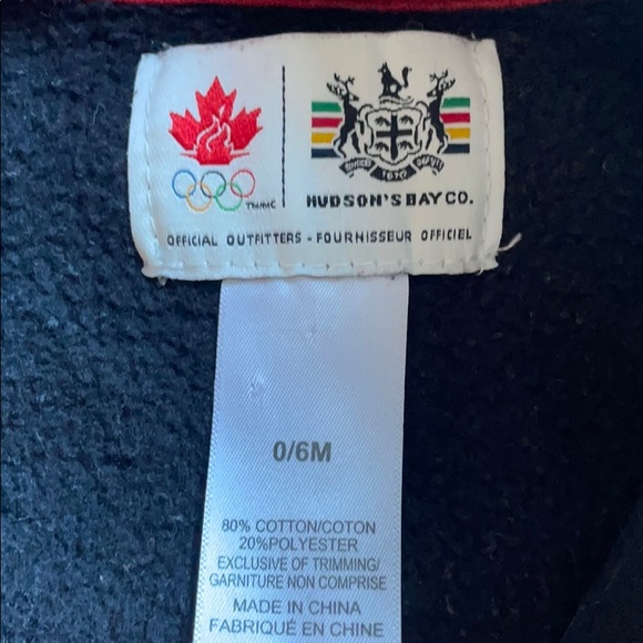 4/$20 Hudson’s Bay Olympic Canada Hoodie 0-6 mth - Picture 3 of 4